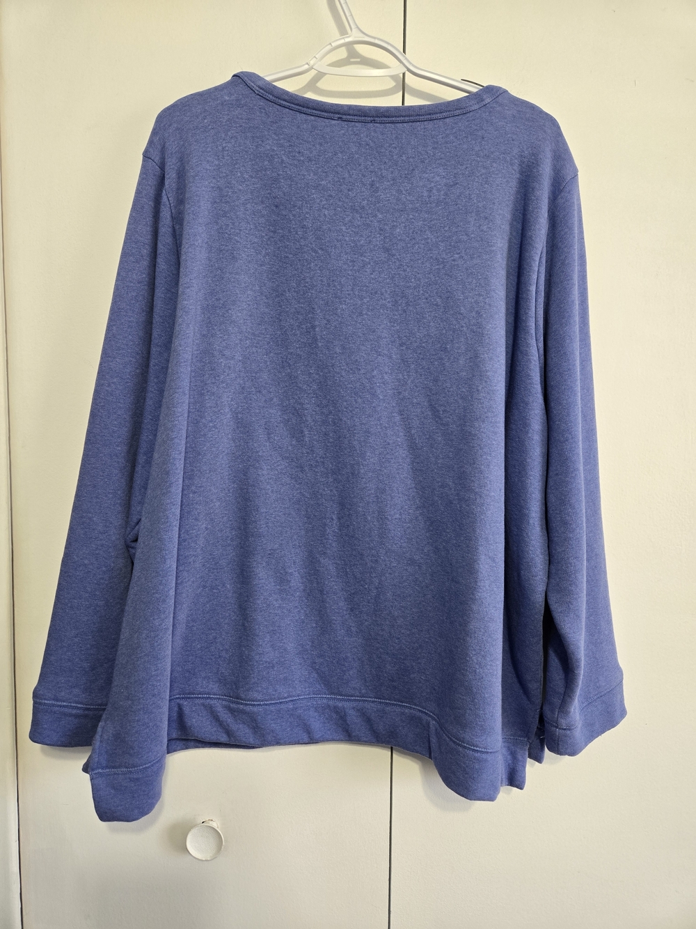 Talbots Plus 3X Blue Polka Dot Sweatshirt Women Cozy Pullover Casual Top - Picture 5 of 5